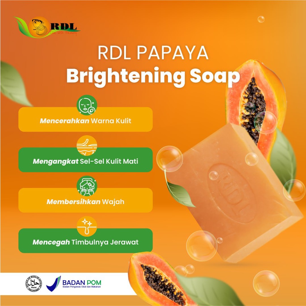 Papaya Brightening Soap RDL Asli
